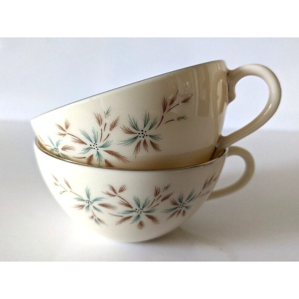 Lenox Wyndcrest Lot Of 2 Coffee Teacup Fine Bone China 5 Oz A500 Vintage USA